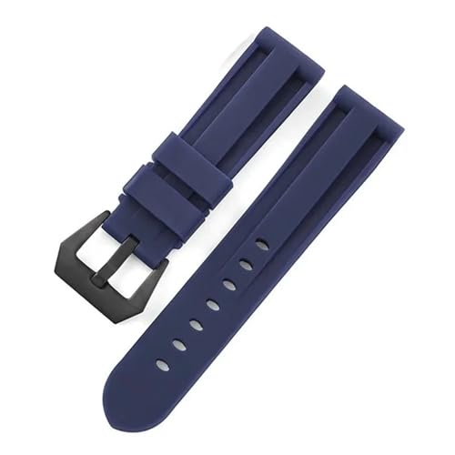 Silikon Uhrenarmband Armband Herren Damen Sport Ersatz Uhrenarmband(Blue black,22mm) von Generic