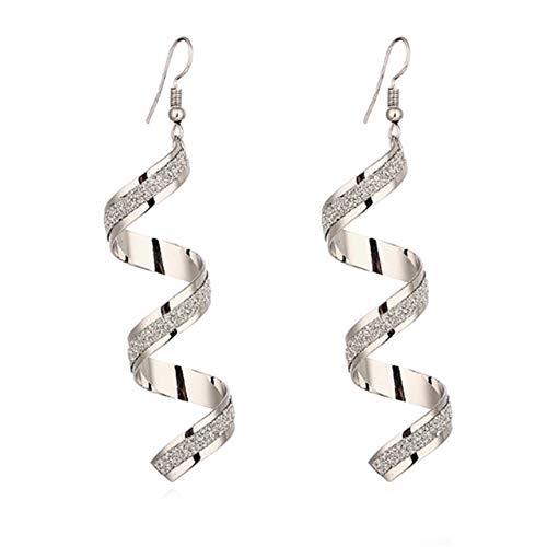 Silver Twist Wave Drop Earrings Peeling, elegante Ohrringe für kreative und nützliche Frauen von Generic
