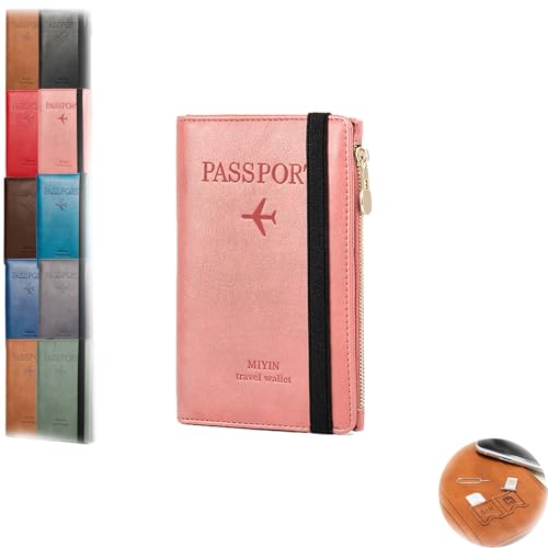Similarbe RFID Passport Wallet, Similarbe Multi-Functional RFID Passport Wallet, Credit Cards Case Cover Travel Case (Pink) von Generic