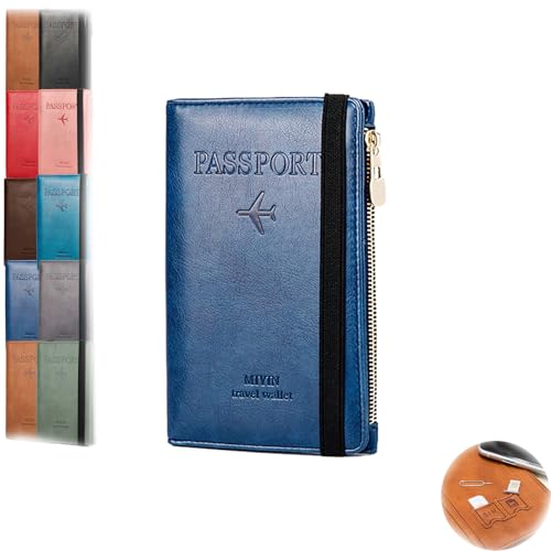 Similarbe RFID Passport Wallet, Similarbe Multi-Functional RFID Passport Wallet, Credit Cards Case Cover Travel Case (Royal Blue) von Generic