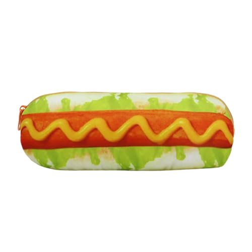 Simulation Hot Dog Bleistift Große Kapazität Reißverschlusstasche Schreibwaren Multifunktionale Brieftasche Ncb349 (Orange, 22x8x5cm) von Generic