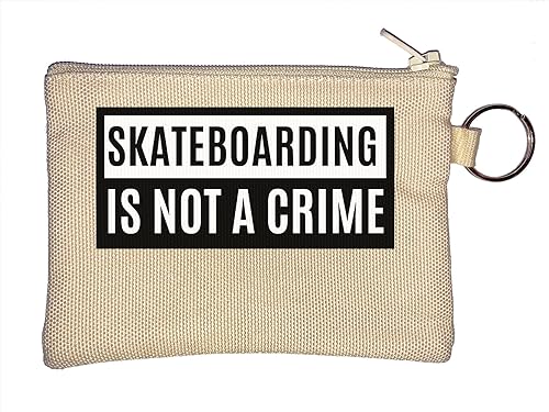 Skateboarding is Not A Crime Monedero llavero Beige One Size von Generic