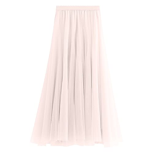 Skirt Damen Lang A Linie Chiffonrock Faltenrock Hohe Taille Midi Rock Lang Fashion Maxi Röcke Damen High Waist Midi Röcke Rock Damen Langer Falten Taille Linie Maxi Skirt Tüllrock Grün fur Teenager von Generic