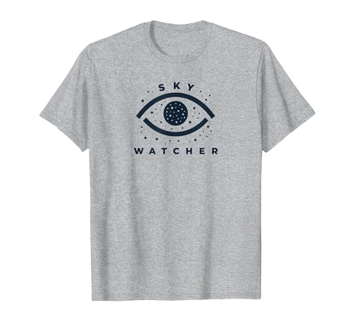 Sky Watcher Himmlisches Auge Sternenbeobachtung Emblem T-Shirt, Herren, Grau Meliert, XXL von Generic