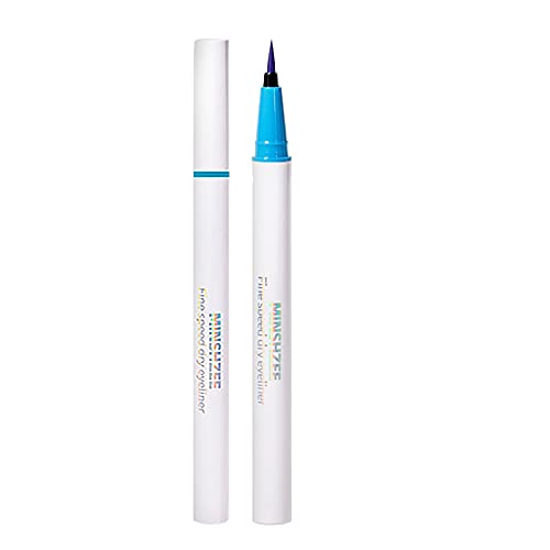 Slender Colorful Eyeliner Liquid Pen 8 Farben Matter wasserdichter schweißfester langlebiger flüssiger Eyeliner 1ml Abschminktücher Wasserfestes (Blue, One Size) von Generic