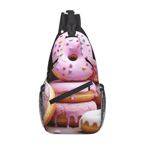 Sling Rucksack Donut-Kuchen Tragbare Sling Bag Anti-Diebstahl Rucksack Für Reisen Damen Radfahren 19X39Cm von Generic