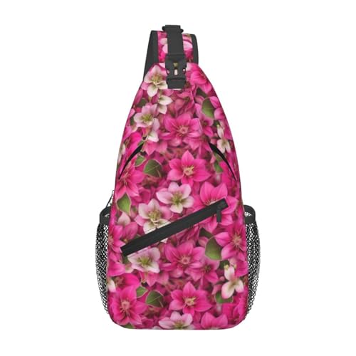 Sling Rucksack Knospende Rosen Druck Multipurpose Schultertasche Stylisch Rucksack Für Einkaufen Wandern Herren 19X39Cm von Generic