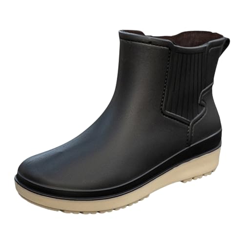 Slip Damen Regenschuhe Koreanische Version Einfarbig Mode Kurze Röhre Damen Wasserschuhe Sommerkind Schuhe Damen Boots Hallux Valgus Schuhe Damen Elegant von Generic