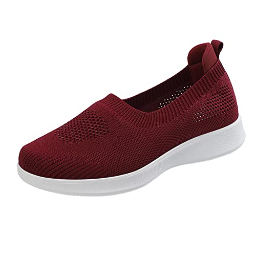 Slip In Schuhe Damen Slip on Sneakers Ohne Schnürsenkel Leichte Turnschuhe Atmungsaktiv Bequeme Schlupfschuhe Fitness Sportschuhe von Generic