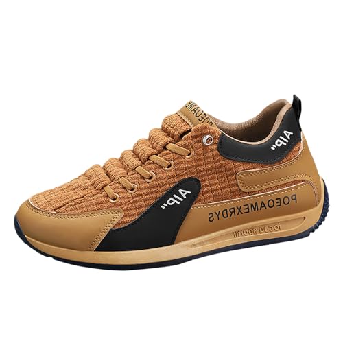 Slip on Sneaker Herren, Gute Laufschuhe Herren, Turnschuhe Mit Luftpolster Halbschuhe Mit Elastische Schnürsenkel Fashion Leichtgewichts Joggingschuhe rutschfeste Freizeitschuhe Outdoor Walkingschuhe von Generic