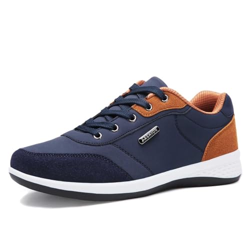 Slip on Sneaker Herren Mit Schnürsenkel, Laufschuhe Mit Dämpfung Herren, Turnschuhe Mit Luftpolster Sportlichen Halbschuhe Fashion Leicht Joggingschuhe rutschfeste Straßenschuhe Casual Wanderschuhe von Generic