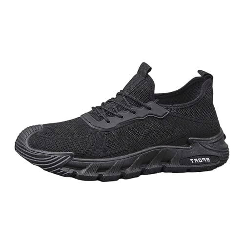 Slip on Sneaker Herren Mit Schnürsenkel, Sportschuhe Für Herren, Turnschuhe Mit Luftpolster Sportlichen Halbschuhe Atmungsaktiv Joggingschuhe rutschfeste Straßenschuhe Outdoor Fitness Wanderschuhe von Generic