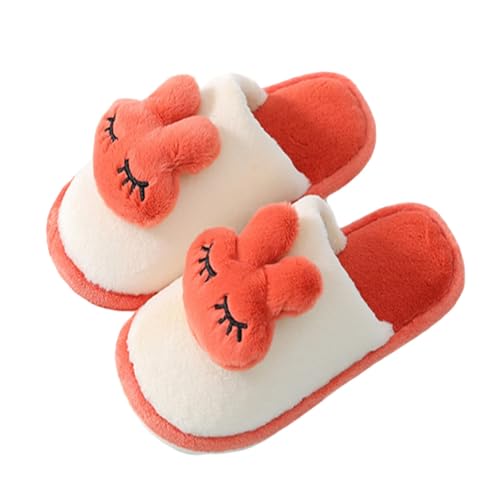Slipper Damen Tier Kaninchen Fuzzy Hausschuhe für Frauen Niedliche Hausschlappen Winter Warme Filzpantoffeln Bequeme Rutschfeste Slippers Flache Hüttenschuhe Weiche Hauspantoffeln von Generic