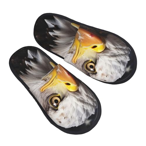 Slippers Amerikanische Flagge Und Adler Scuff Baumwolle Pantoffeln Bequeme Hauspantoffeln Für Unisex Winter Schlafzimmer L von Generic
