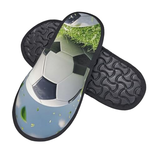 Slippers Cooler Fußball Rutschfeste Hauspantoffeln Weiches Hausschuhe Für Unisex Winter Den Alltag L von Generic