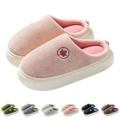Slippers Damen Winter, Hausschuhe Damen Warm Hausschlappen Weich Winterschuhe Plateau Haushaltsschuhe Rutschfest Schlupfschuhe Bequem Hauspantoffeln Indoor Pantoffeln Plüsch Hauspantoffeln von Generic