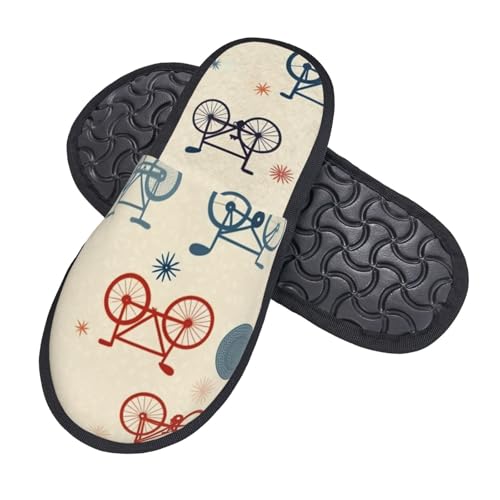 Slippers Fahrrad Luxuriös Pantoffeln Scuff Baumwolle Pantoffeln Für Schlafzimmer Unisex Weihnachten M von Generic