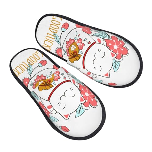 Slippers Glückskatzenblume Bequeme Hausschuhe Leichte Hauspantoffeln Für Den Alltag Weihnachten Draußen L von Generic