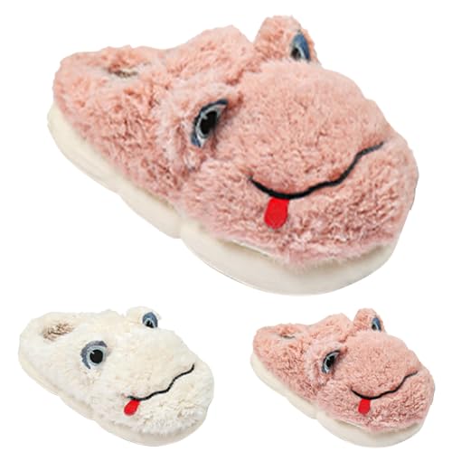 Slippers Women Cute, Hausschuhe Damen Plüsch Lustig Hausschlappen Flach Winterschuhe Gefüttert Schlupfschuhe Elegant Pantoletten Weich Haushaltsschuhe Rutschfest Hauspantoffeln von Generic