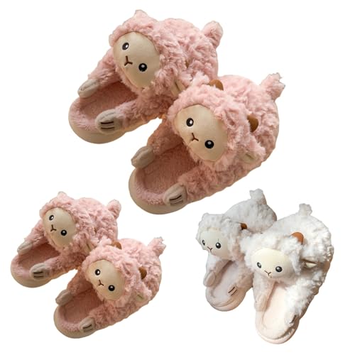 Slippers Women Cute, Hausschuhe Damen Plüsch Lustig Hausschlappen Flach Winterschuhe Gefüttert Schlupfschuhe Elegant Pantoletten Weich Haushaltsschuhe Rutschfest Hauspantoffeln von Generic