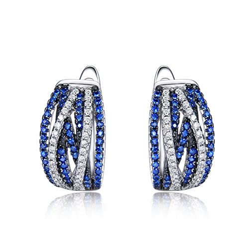 Smaragd-Clip-Ohrringe für Damen, Sterlingsilber, exquisiter Schmuck von Generic