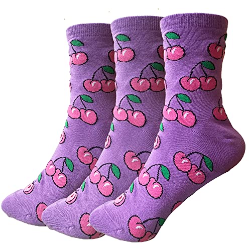 Smile Cherry 3pair of set women socks, violet, 35-39, W-L-011 von Generic