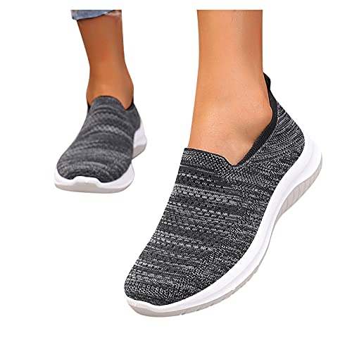 Sneaker Damen Herren Bequem Breite Schuhe Turnschuhe Sportschuhe Leichtgewichts Atmungsaktiv Joggingschuhe Sneakers Plateau Casual Große Größe Für Sport Trekking Workout (Schwarz, 39 EU) von Generic