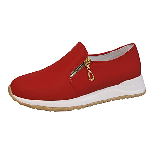 Sneaker Damen Schwarz Slip On - Sportschuhe Damen Fitness Freizeitschuhe Reißverschluss Barfuss Schuhe Flache Schlupfschuhe Bequeme Halbschuhe Freizeit Low Sneaker Ohne Schnürsenkel Walkingschuhe Sneaker Damen Schwarz Slip On - Sportschuhe Damen Fitness Freizeitschuhe Reißverschluss Barfuss Schuhe Flache Schlupfschuhe Bequeme Halbschuhe Freizeit Low Sneaker Ohne Schnürsenkel Walkingschuhe von Generic