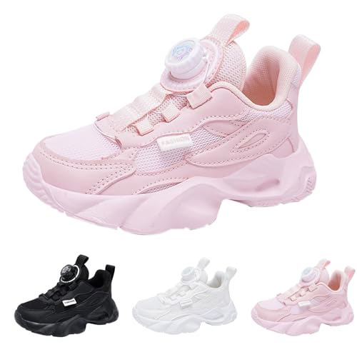 Sneaker Junge Mädchen Sportschuhe Hallenschuhe Plateau Freizeitschuhe Turnschuhe Kinder rutschfeste Sport Schuhe Kinderschuhe (Pink, 30 Little Child) von Generic
