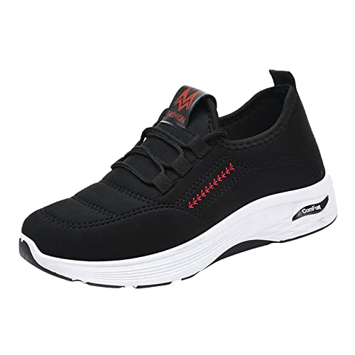 Sneakers Damen Bequem Belüftet, Sportlich Schuhe Damen rutschfest Abriebfest, Casual Outdoor Turnschuhe für Jogging Low-Cut Atmungsaktive Mesh Turnschuhe für Gymnastik Running Tennis von Generic