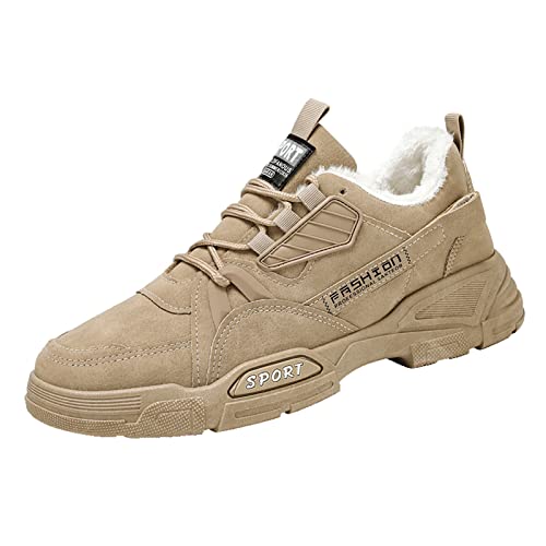 Sneakers Herren Bequem, Sportlich Schuhe Herren rutschfest Abriebfest, Casual Outdoor Turnschuhe mit Plüschfutter für Jogging Low-Cut Laufschuhe für Gymnastik Running Wärmend Arbeitsschuhe von Generic
