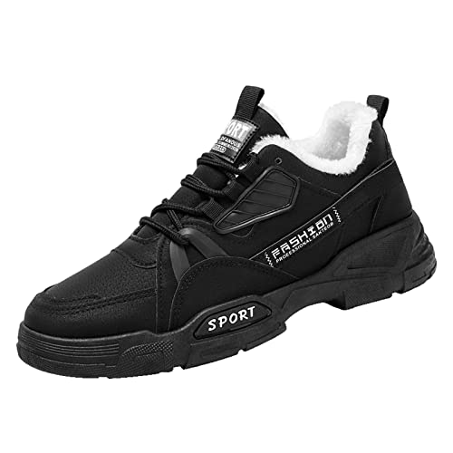Sneakers Herren Bequem, Sportlich Schuhe Herren rutschfest Abriebfest, Casual Outdoor Turnschuhe mit Plüschfutter für Jogging Low-Cut Laufschuhe für Gymnastik Running Wärmend Arbeitsschuhe von Generic