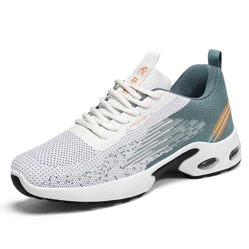 Sneakers Schuhe Herren, Sports Shoes for Men, Turnschuhe Luftpolster Shoes Straßenschuhe Halbschuhe Mit Elastische Schnürsenkel Vintage Joggingschuhe rutschfeste Trainingsschuhe Freizeit Wanderschuhe von Generic