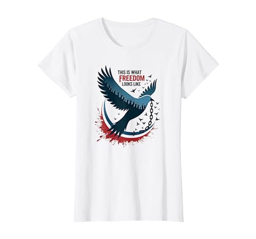 So Sieht Freiheit aus T-Shirt, Damen, Weiß, XS So Sieht Freiheit aus T-Shirt, Damen, Weiß, XS von Generic