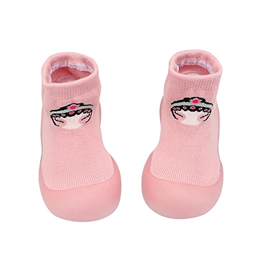Sockenschuhe Kleinkind Opera Wanderer rutschfeste Säuglingssocken Baby Toddler Comic-elastische Schuhe erste Baby-Schuhe Outdoor-Sneaker (Pink, 26 Toddler) von Generic