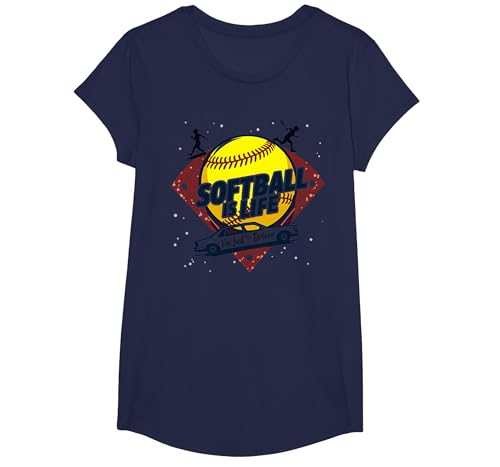 Softball Mom Life: Ich Bin nur der Fahrer T-Shirt, Girls, Marineblau, XS Softball Mom Life: Ich Bin nur der Fahrer T-Shirt, Girls, Marineblau, XS von Generic