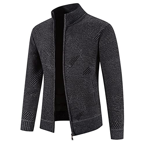 Softshelljacke Herren Warm GefüTtert Fleecejacke üBergangsjacke Wanderjacke, Wintermantel Herren GefüTtert Mit Stehkragen Steppjacke Winddicht Atmungsaktiv Winterjacke Business Freizeitjacke von Generic