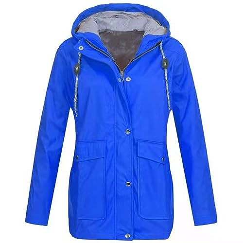 Softshelljacke damen lange Ärmel Unifarben winterjacke wasserdicht Kerb-Kragen mädchen Fleecejacke Slim Passform plüschjacke Winddicht teddyjacke Sport Outdoorjacke Frauen von Generic