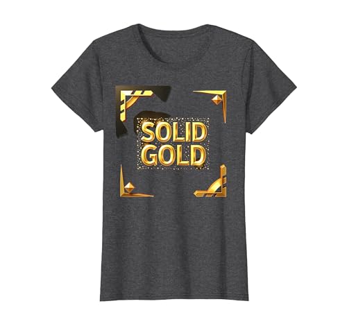 Solide Gold Jungen Luxe Shimmer Statement Sparkle Bling T-Shirt, Damen, Anthrazit Meliert, XS Solide Gold Jungen Luxe Shimmer Statement Sparkle Bling T-Shirt, Damen, Anthrazit Meliert, XS von Generic