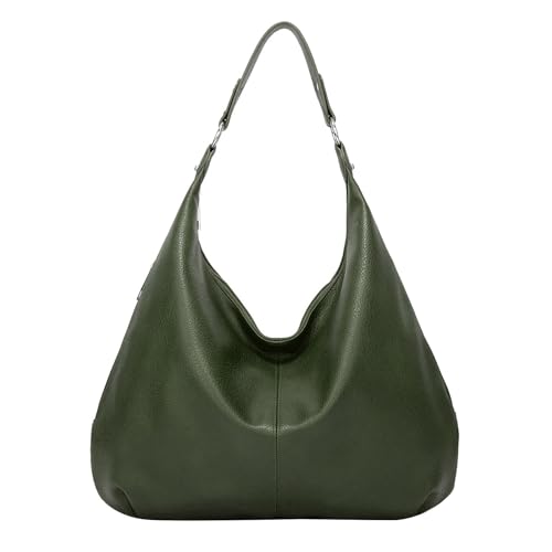Solide Quasten-Muttertasche, große Kapazität, eine Schultertasche, Einkaufstasche Handtasche Zwei Taschen (Green, One Size) von Generic