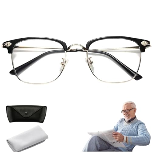 Solymall Optireaders Pro, Fanyil/Opti Readers Pro, Ultra-Light Half-Frame Multi-Focal Reading Glasses Men Women (+400) von Generic