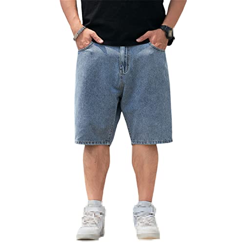Sommer Herren Knielang Shorts Klassische Stretch Denim Shorts Herren Jeans Große Gr, hellblau, 40W von Generic