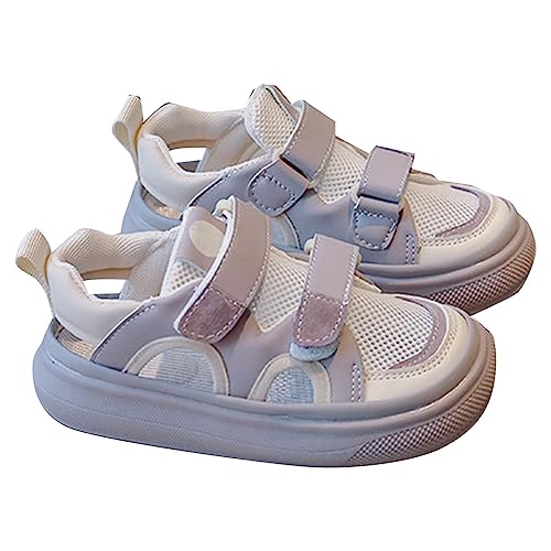 Sommer Hohl Mesh Leichte Atmungsaktive Anti Rutsch Langlebig Kinder Mode Lässig Strand Sandalen Baby-Mädchen-Sandalen (Purple, 26 Toddler) von Generic