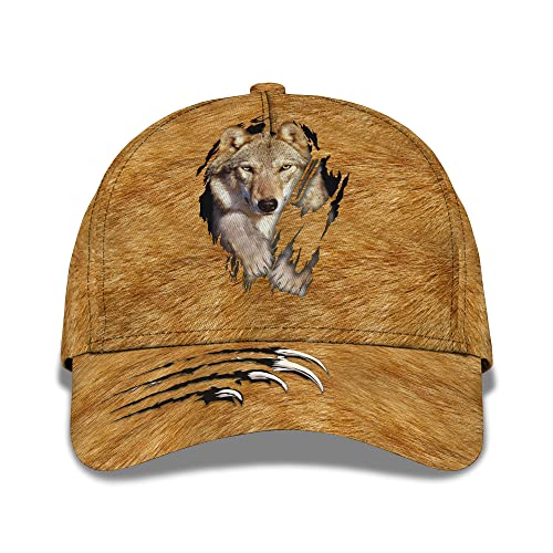Sommer Kappe Tier Wolf Wölfe Kratzmütze Golf Hüte Sport Baseball Mütze Vintage Golf Caps Für Herren, Tennis, Golf von Generic