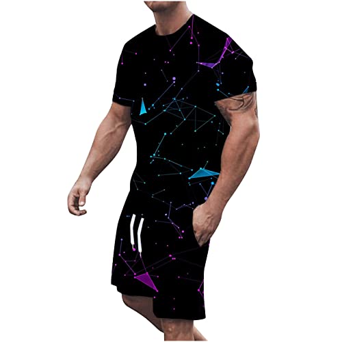 Sommer Outfit Herren 2025 Hawaii Kostüm Stretch Atmungsaktiv Set Bequeme Casual T Shirt Regular Workout Sport Set Basic Freizeitanzug Kurzarm Running Outfit Sommer Outfit Herren 2025 Hawaii Kostüm Stretch Atmungsaktiv Set Bequeme Casual T Shirt Regular Workout Sport Set Basic Freizeitanzug Kurzarm Running Outfit von Generic