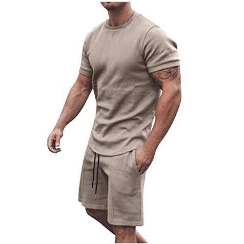 Sommer Outfit Herren Regular Passform Set Casual Bequeme Kostüm Stretch Workout Sport Set Komfortables Sportstyle Freizeitanzug Kurzarm Atmungsaktiv Jogginganzug Sommer Outfit Herren Regular Passform Set Casual Bequeme Kostüm Stretch Workout Sport Set Komfortables Sportstyle Freizeitanzug Kurzarm Atmungsaktiv Jogginganzug von Generic