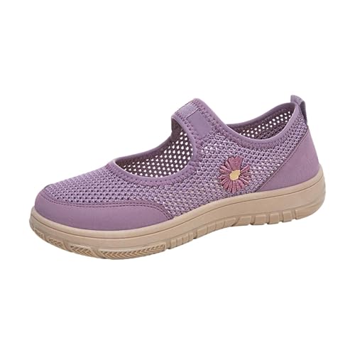Sommer Slipper Damen Leicht Trekkingschuhe Mit Riemen Blumenstickerei Verleiht Walkingschuhe Mesh Atmungsaktive Flach Slip Sneaker Breite Füße Leichte rutschfeste Freizeitschuhe Mode Turnschuhe Sommer Slipper Damen Leicht Trekkingschuhe Mit Riemen Blumenstickerei Verleiht Walkingschuhe Mesh Atmungsaktive Flach Slip Sneaker Breite Füße Leichte rutschfeste Freizeitschuhe Mode Turnschuhe von Generic
