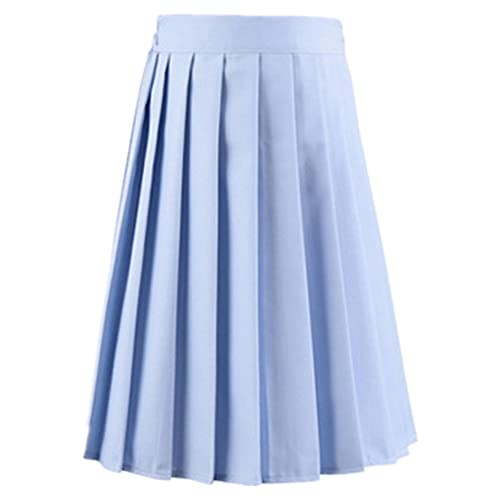 Sommer Taillenröcke Schuluniform Kurz Weiß Rosa Rock, Blau, Groß von Generic