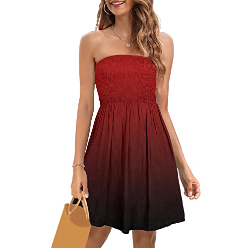 Sommerkleid Damen Bandeau Kleid Trägerloses Boho Kleid Elegant Freizeitkleid Ärmellos Rückenfreies Strandkleid Leicht Vintage Minikleid Party Cocktailkleid Sommerkleid Damen Bandeau Kleid Trägerloses Boho Kleid Elegant Freizeitkleid Ärmellos Rückenfreies Strandkleid Leicht Vintage Minikleid Party Cocktailkleid von Generic