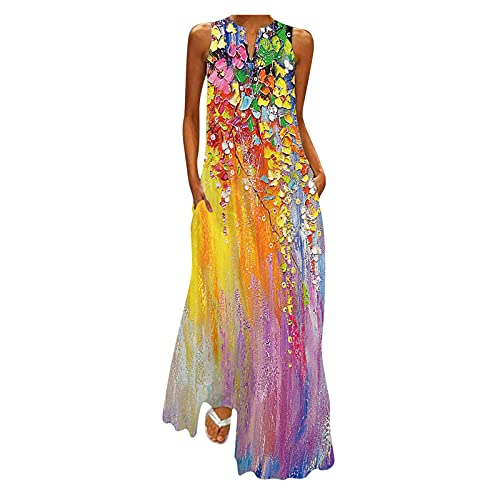 Sommerkleid Damen Blusenkleid,Weiß Kleid,Kleid Bunt Sommer,Leinen Kleid Damen,Rosa Sommerkleid,Mini Sommerkleider,Strandkleider Damen Sommer,Langarm Kleider von Generic